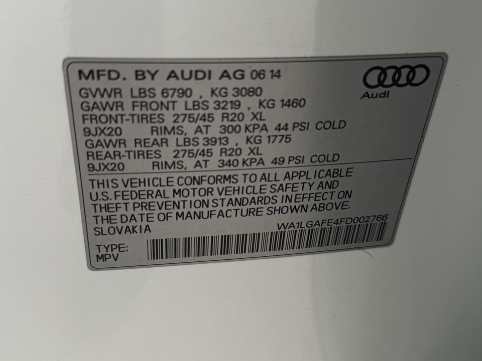 2015 Audi Q7 3.0T Premium 43