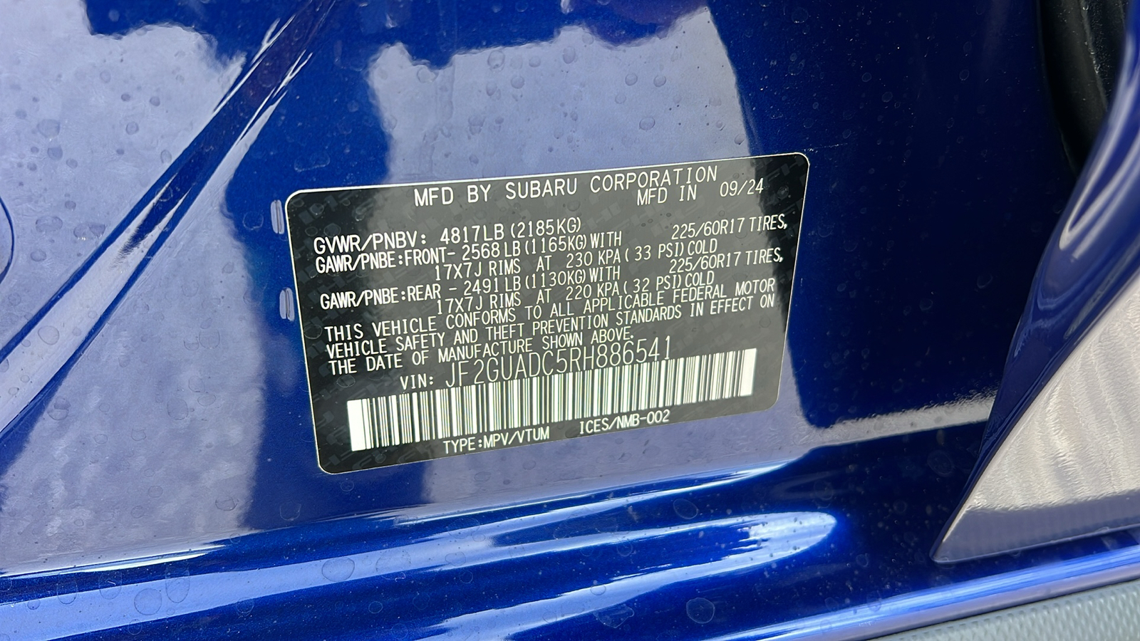 2024 Subaru Crosstrek Premium 34