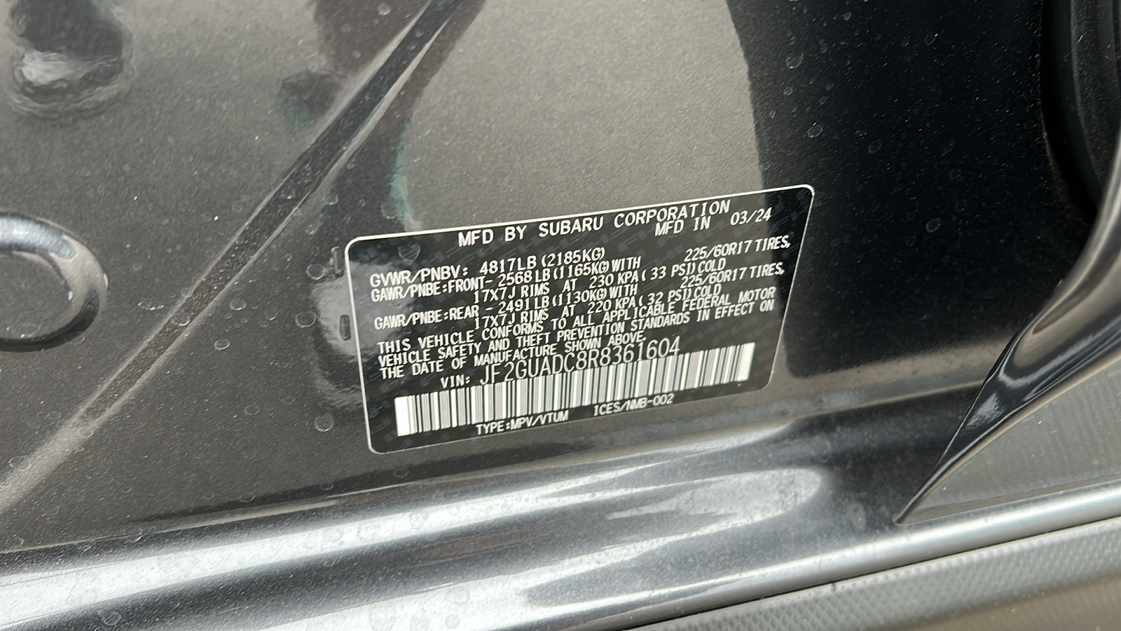 2024 Subaru Crosstrek Premium 33