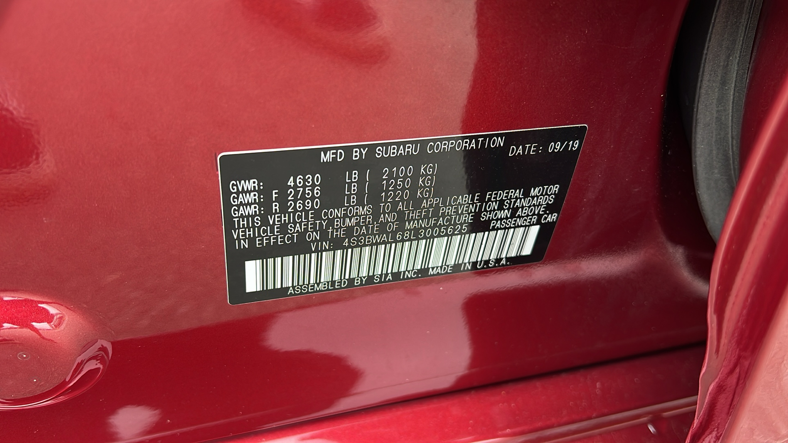 2020 Subaru Legacy Limited 33