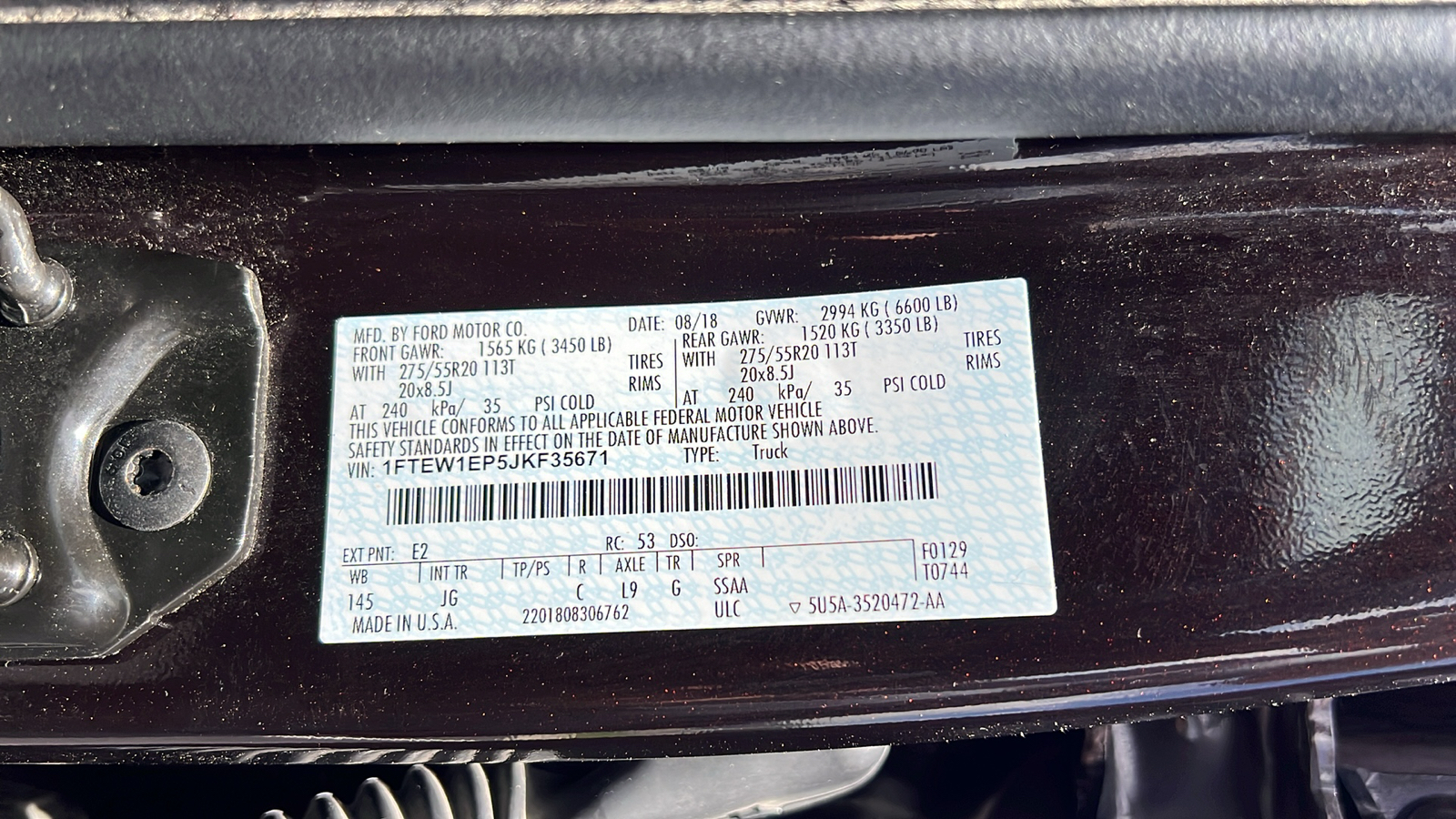 2018 Ford F-150 XL 4WD SuperCrew 5.5 Box 29