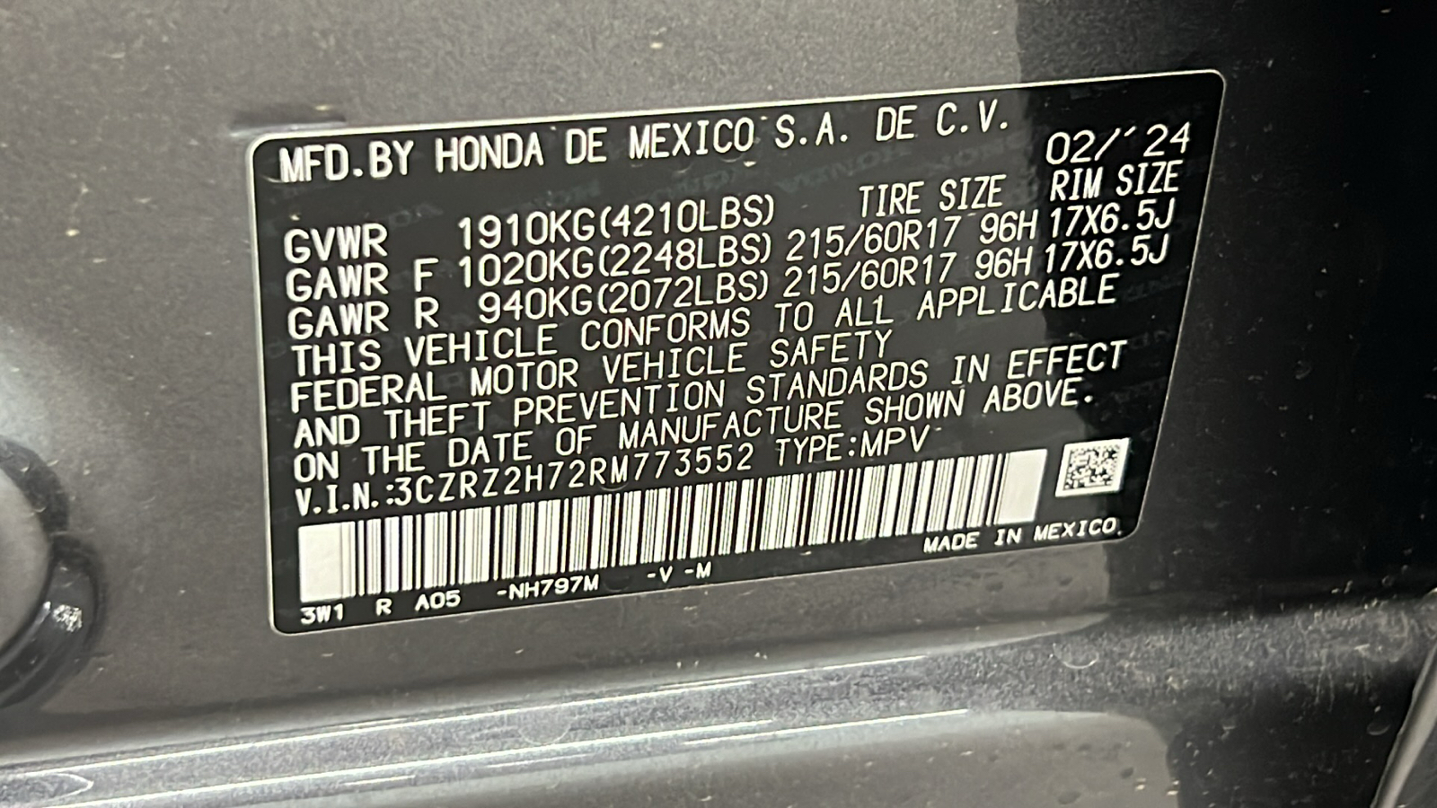 2024 Honda HR-V EX-L 28