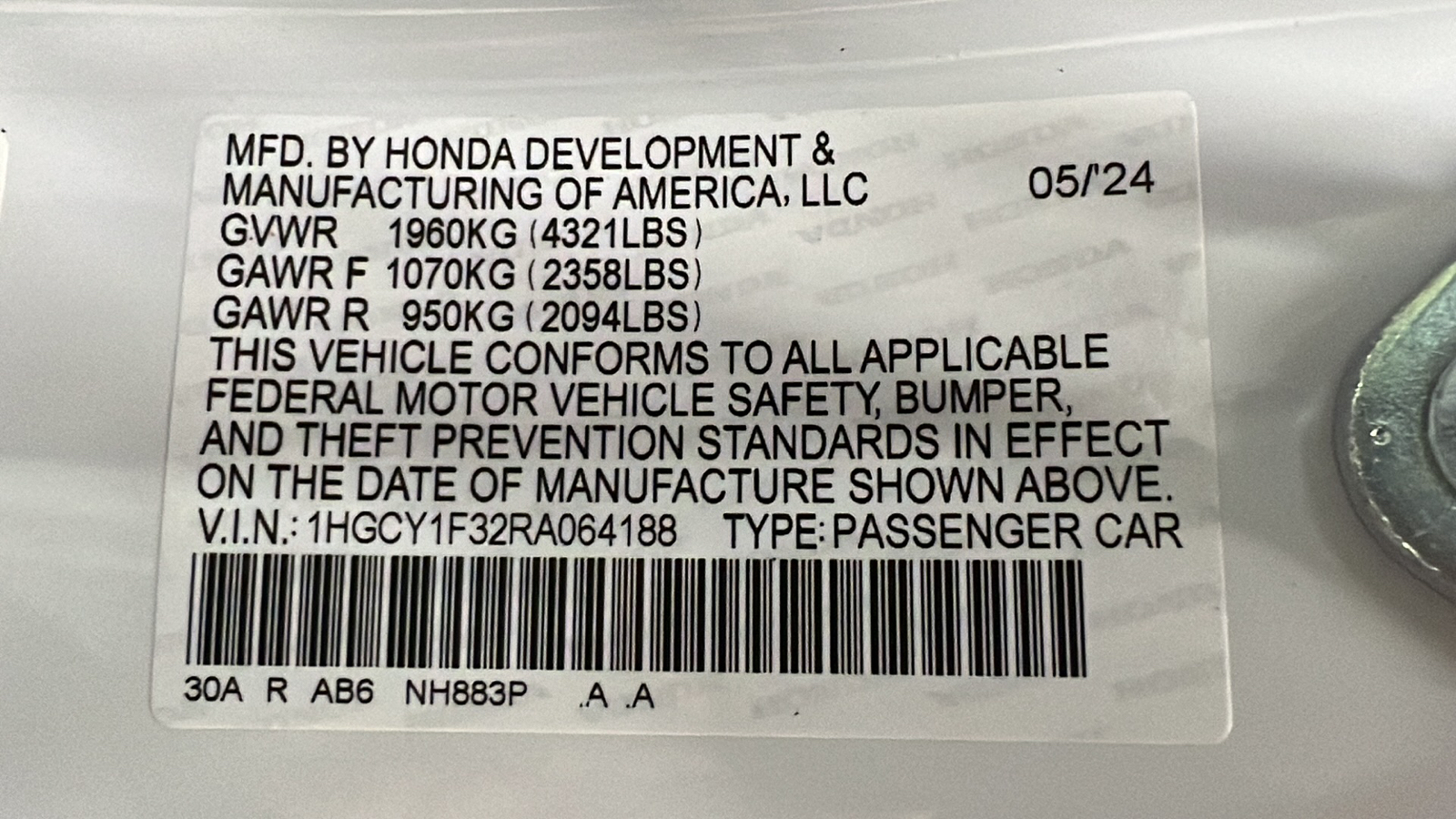 2024 Honda Accord EX 26