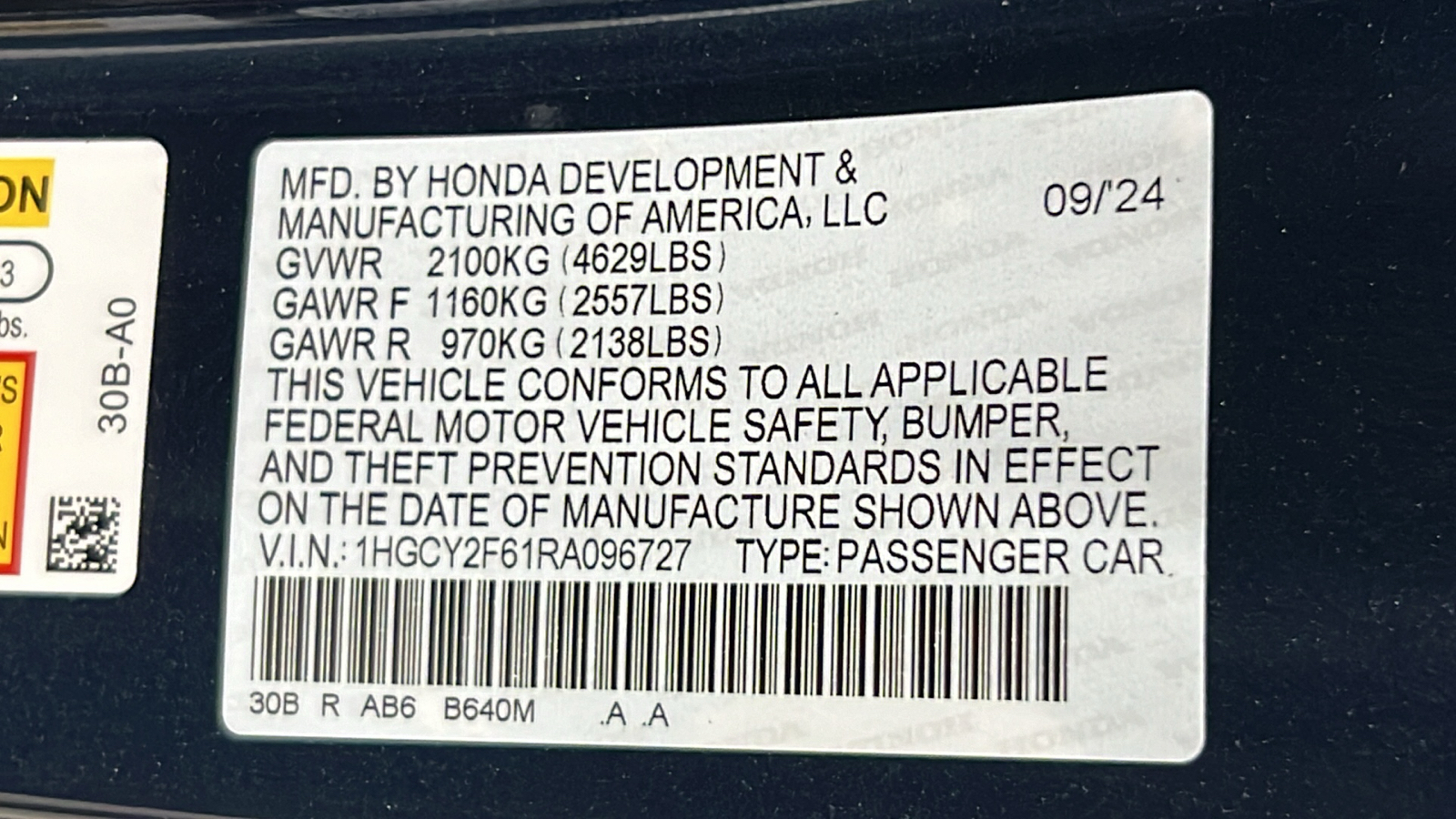 2024 Honda Accord Hybrid EX-L 29