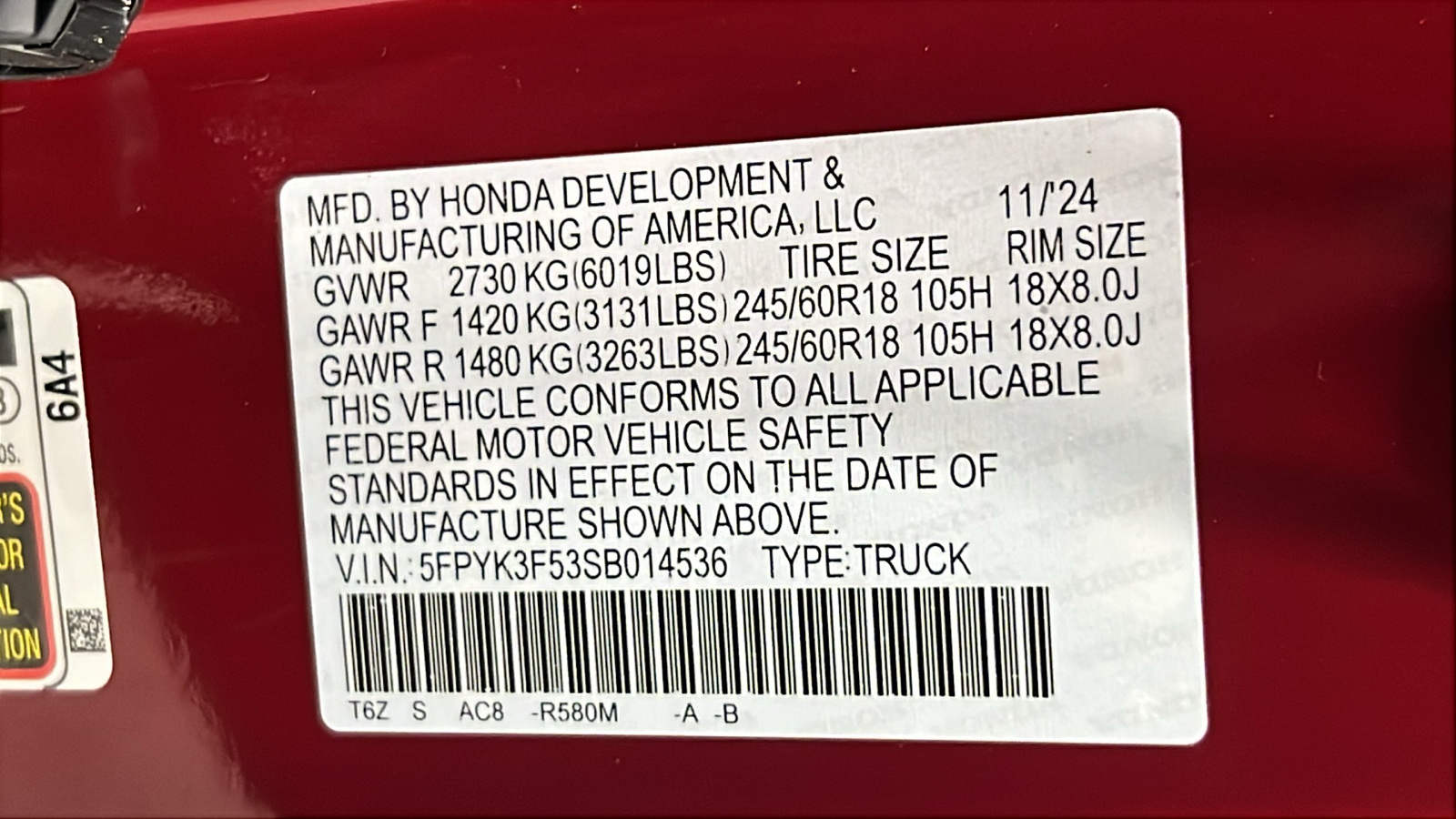 2025 Honda Ridgeline RTL 29