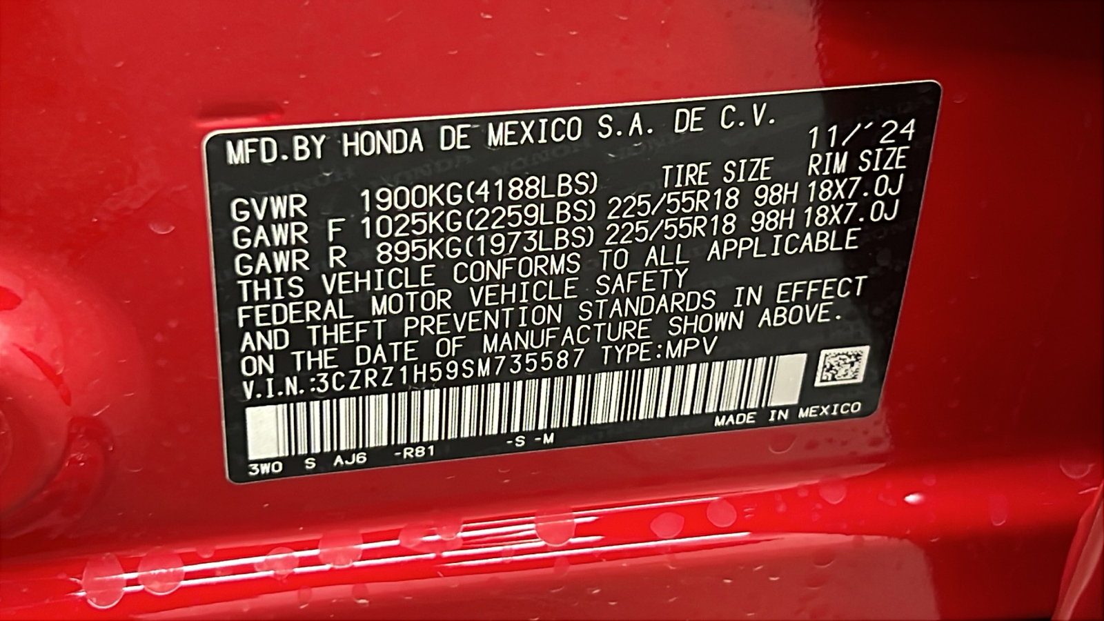 2025 Honda HR-V Sport 28