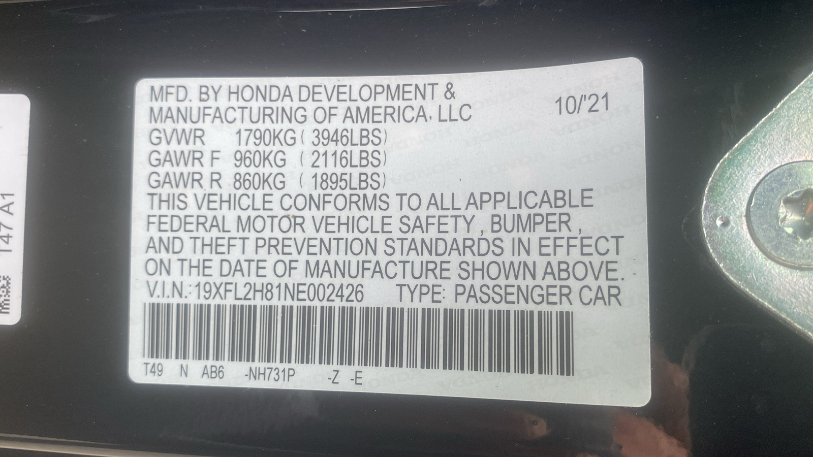2022 Honda Civic Hatchback Sport 20