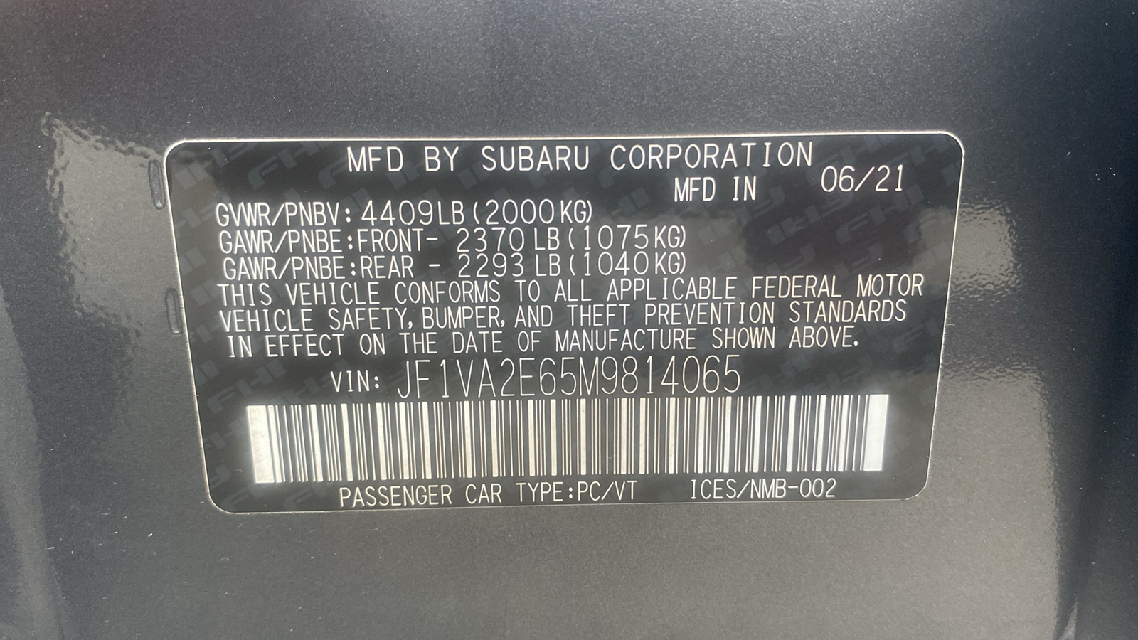 2021 Subaru WRX STI 21