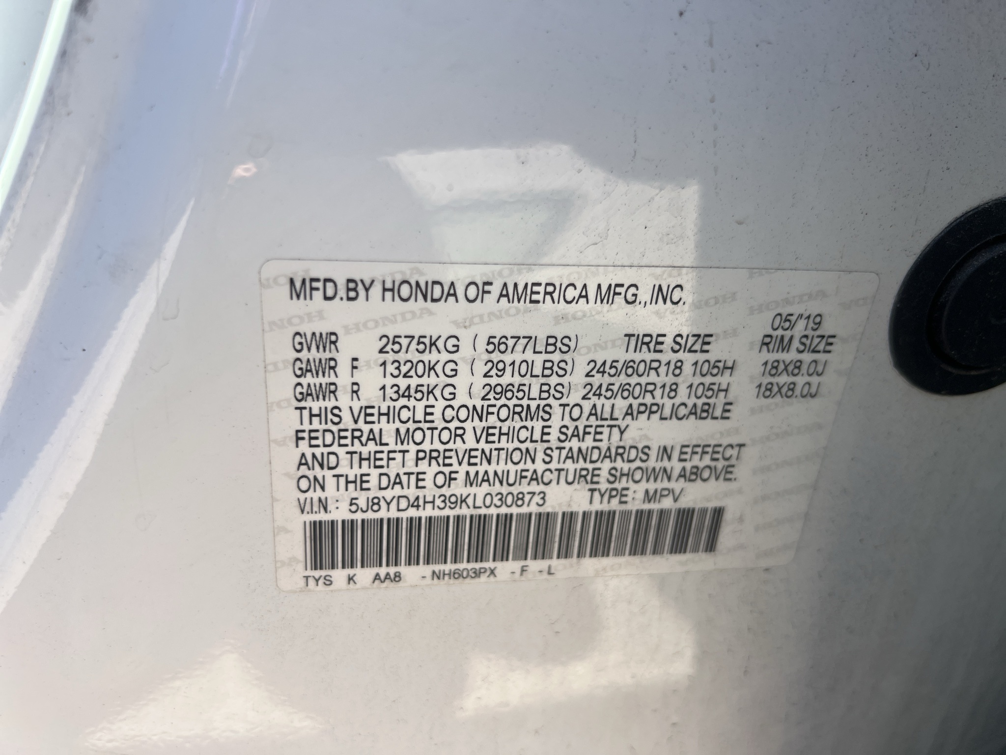 2019 Acura MDX 3.5L 21