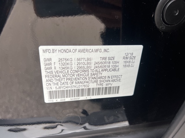 2019 Acura MDX 3.5L 16