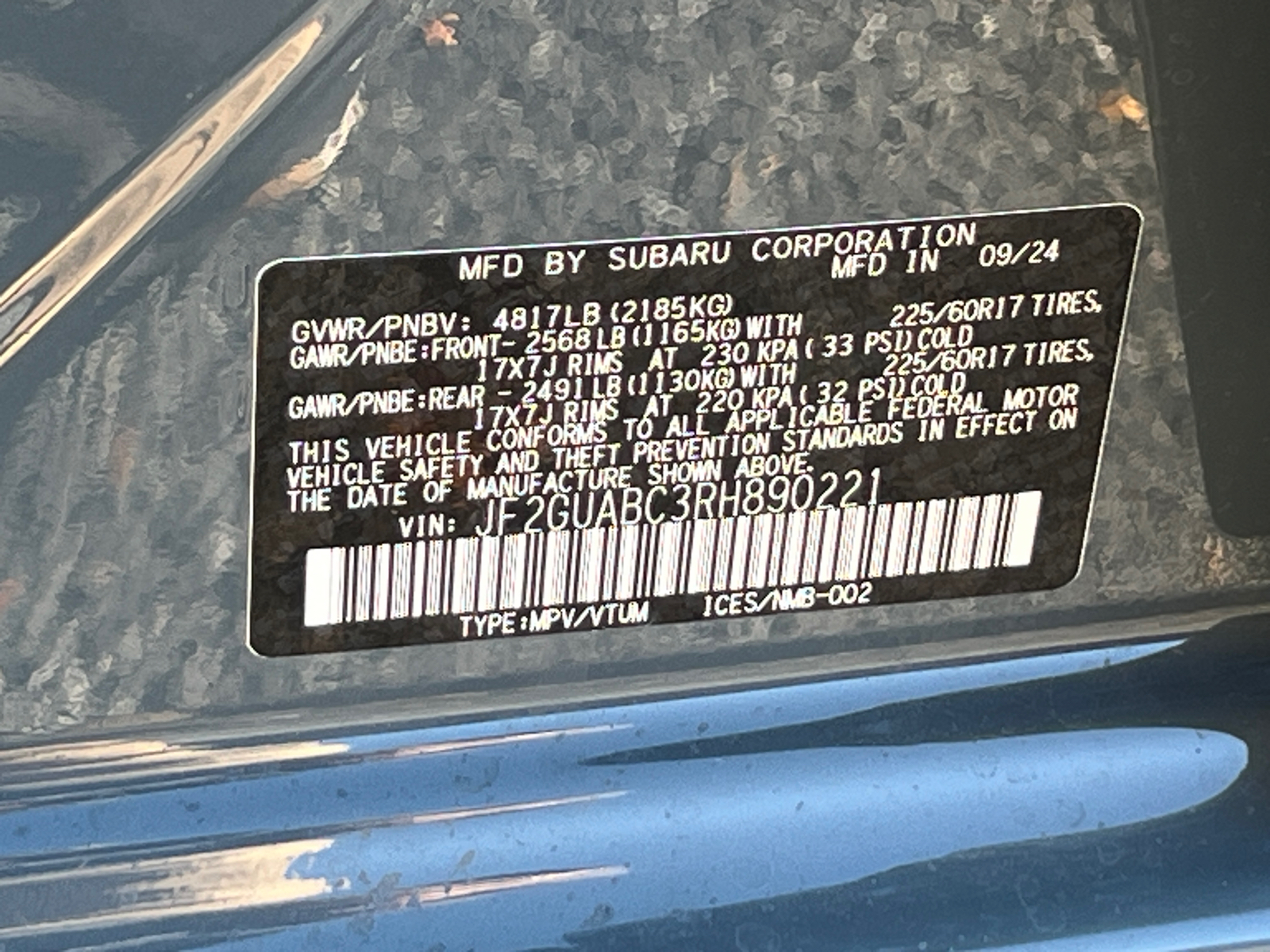 2024 Subaru Crosstrek Base 23