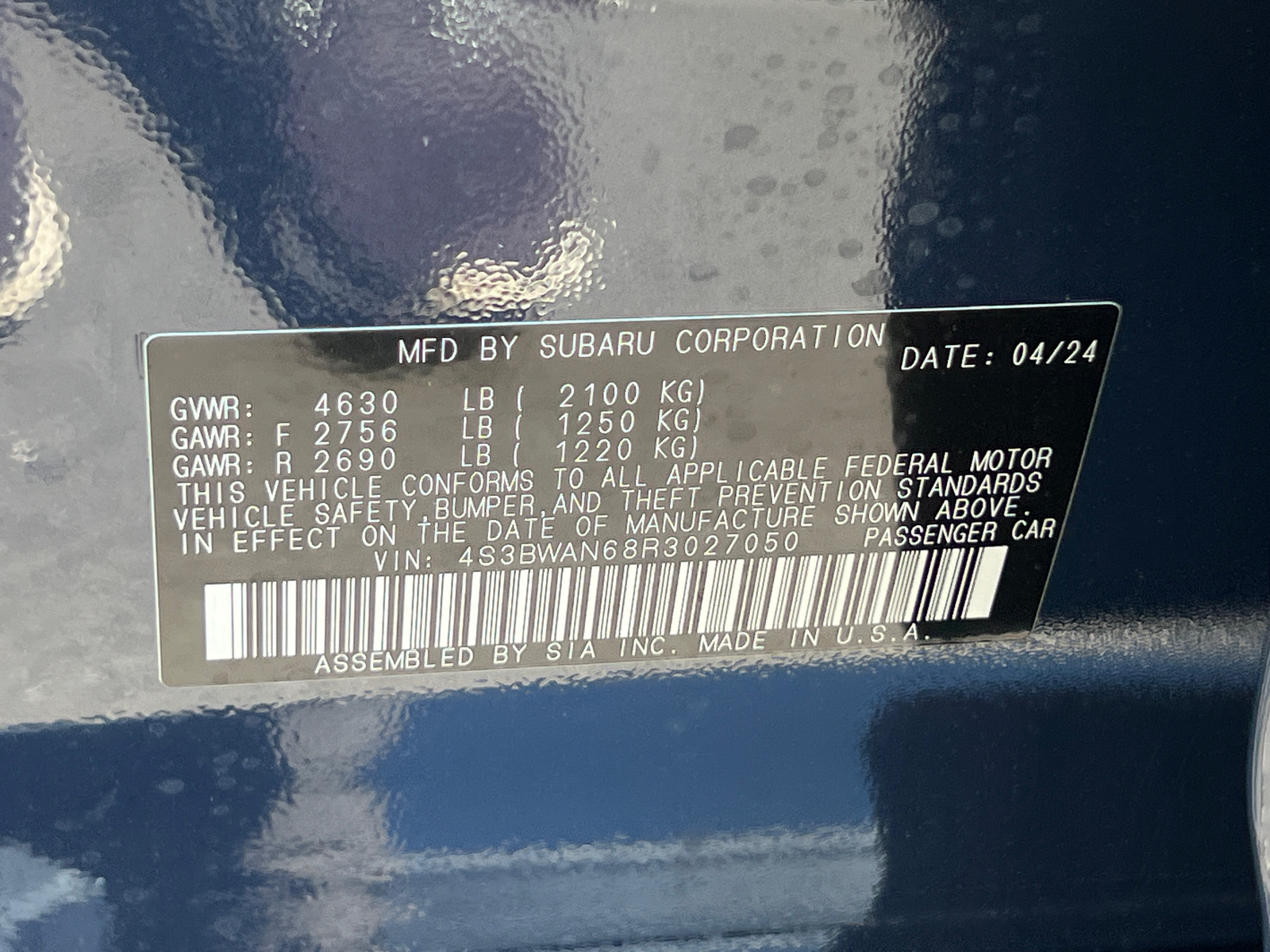 2024 Subaru Legacy Limited 30