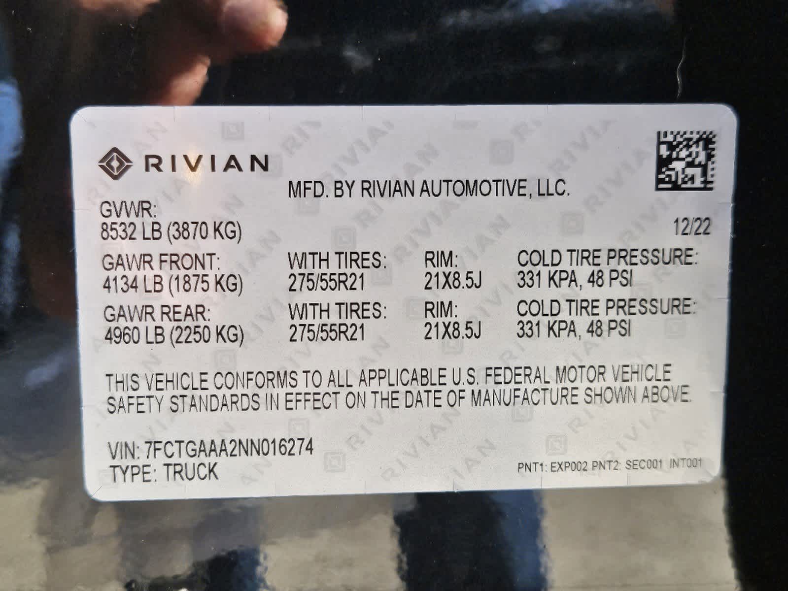 2022 Rivian R1T Adventure Package AWD 33