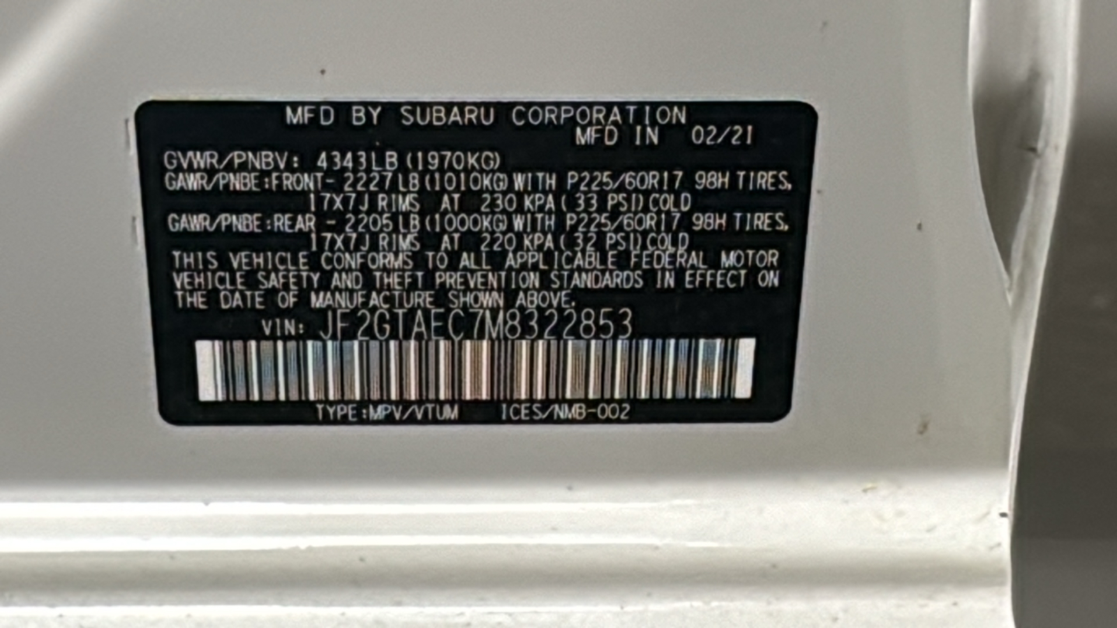 2021 Subaru Crosstrek Premium 27