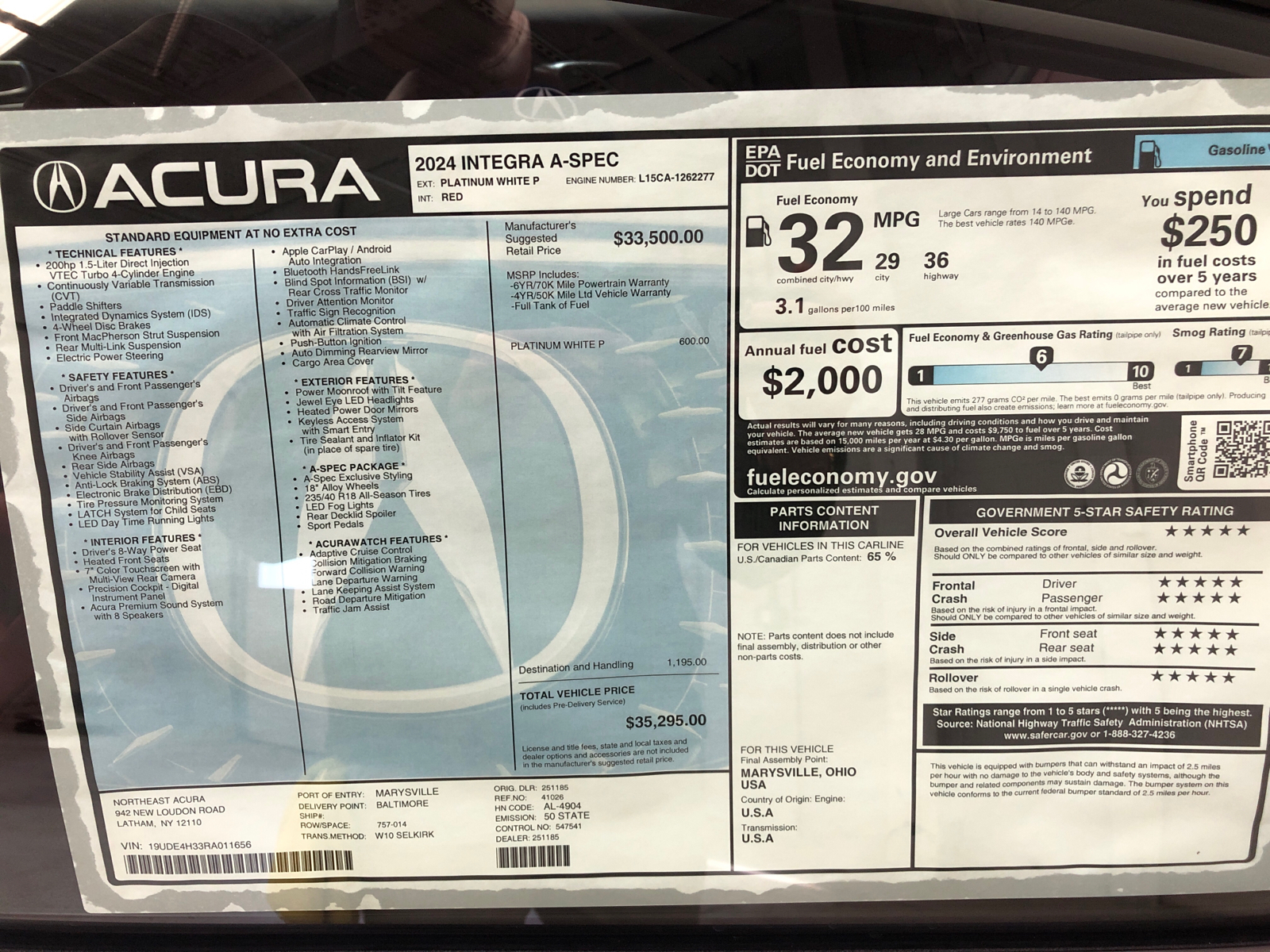 2024 Acura Integra w/A-Spec Package 20