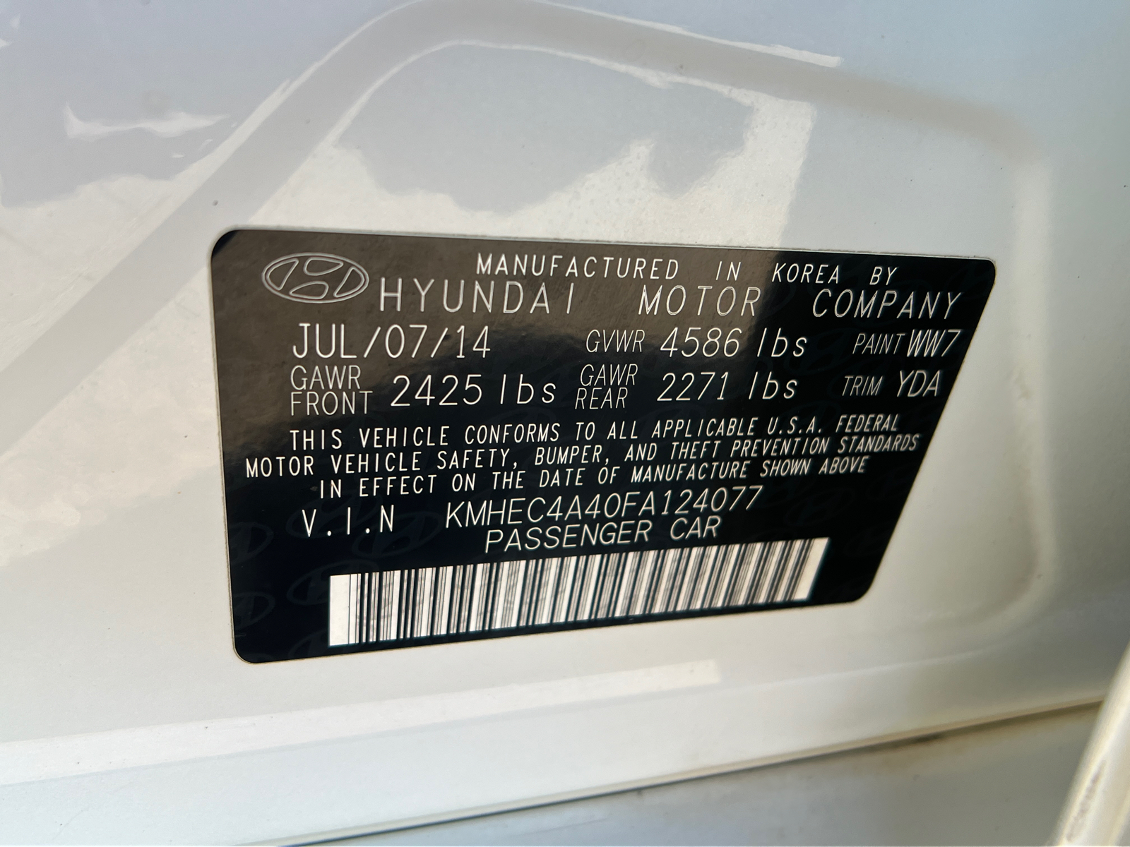 2015 Hyundai Sonata Hybrid Base 30