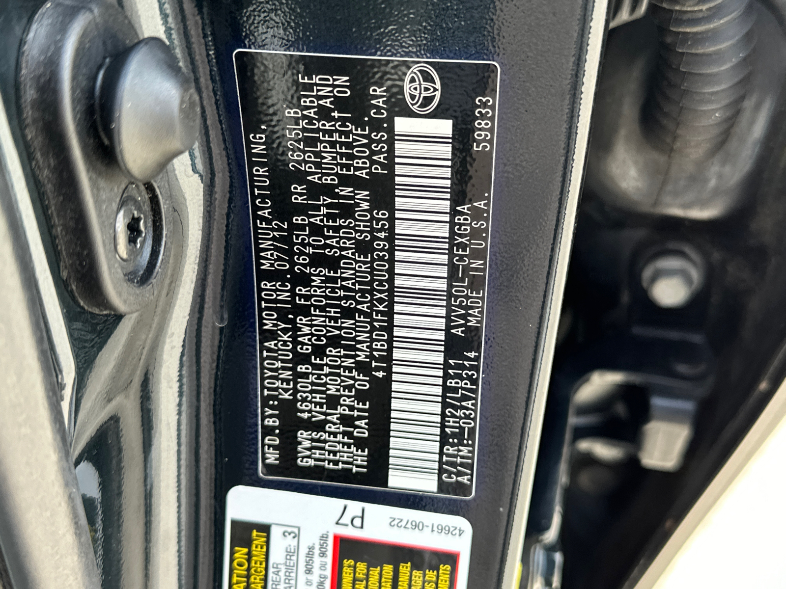 2012 Toyota Camry Hybrid XLE 30