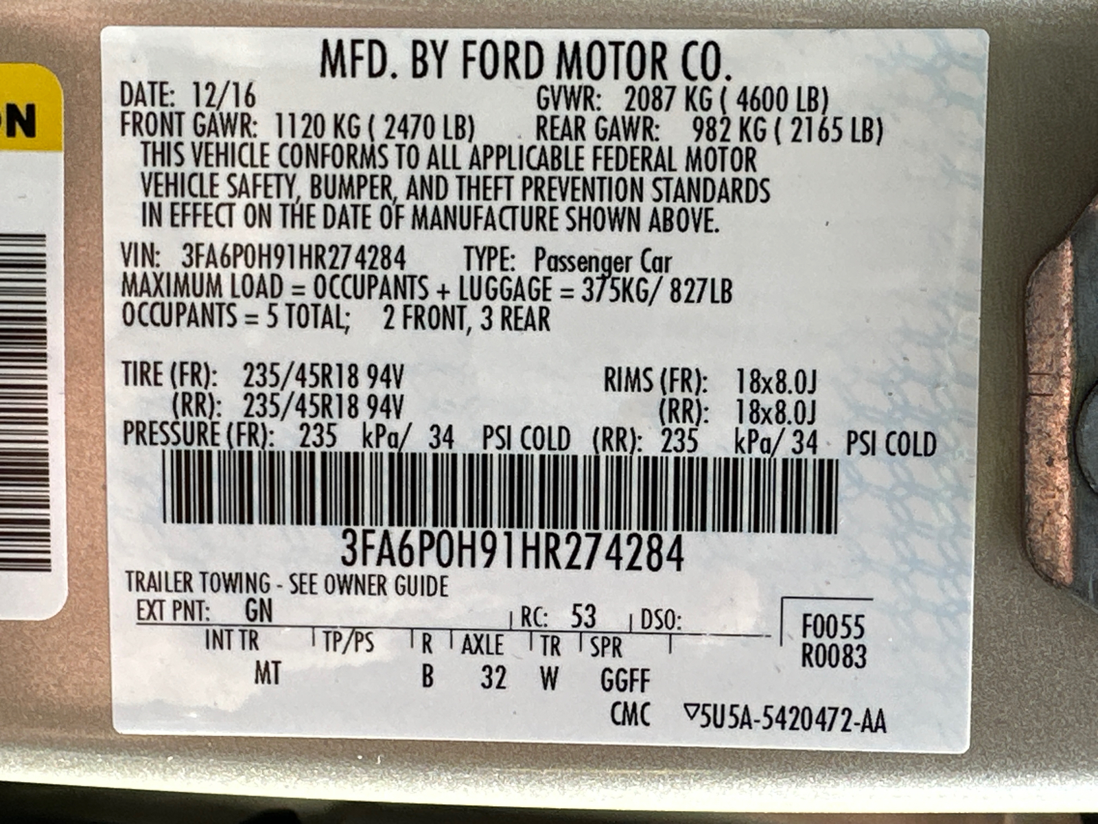 2017 Ford Fusion SE 38