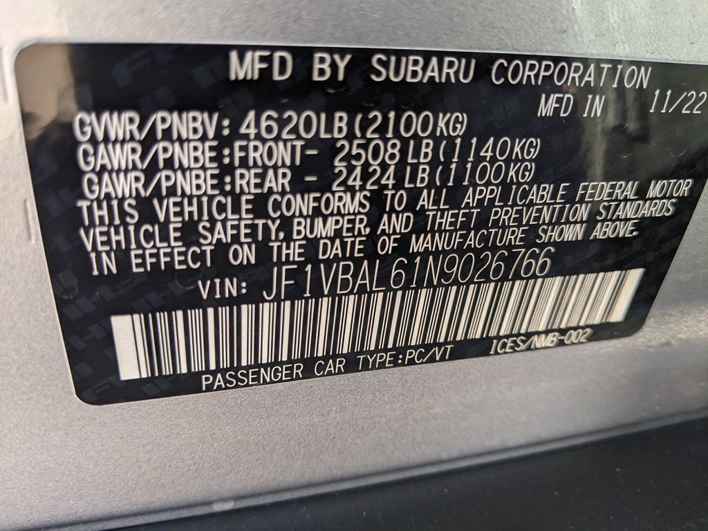 2022 Subaru WRX Limited 26