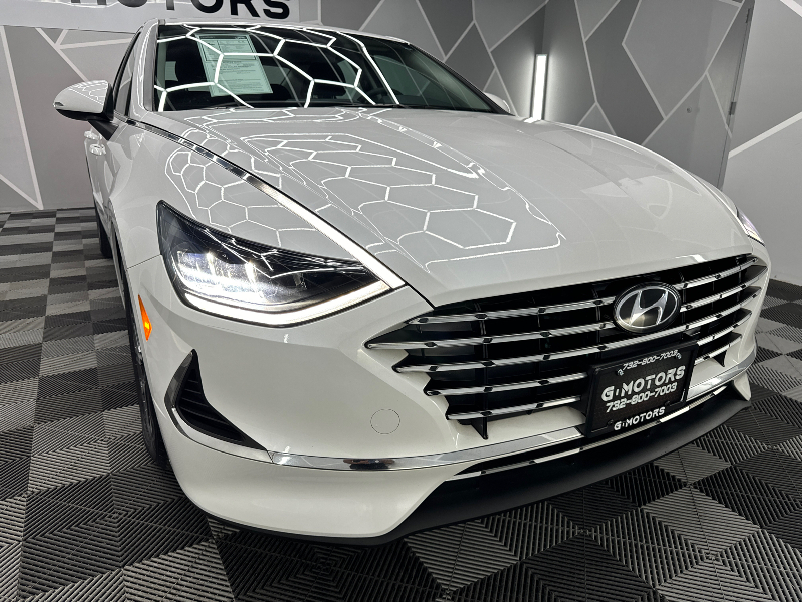 2021 Hyundai Sonata Hybrid Blue Sedan 4D 14