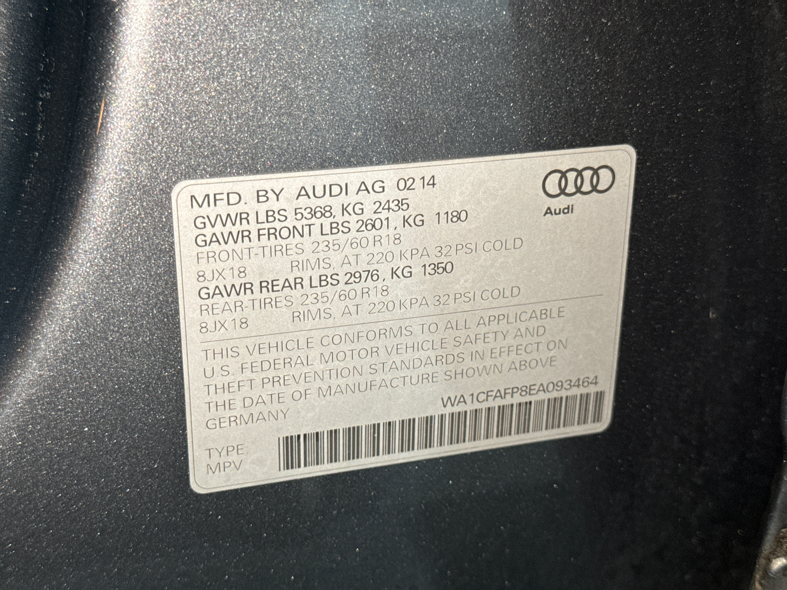 2014 Audi Q5 2.0T Premium Sport Utility 4D 49