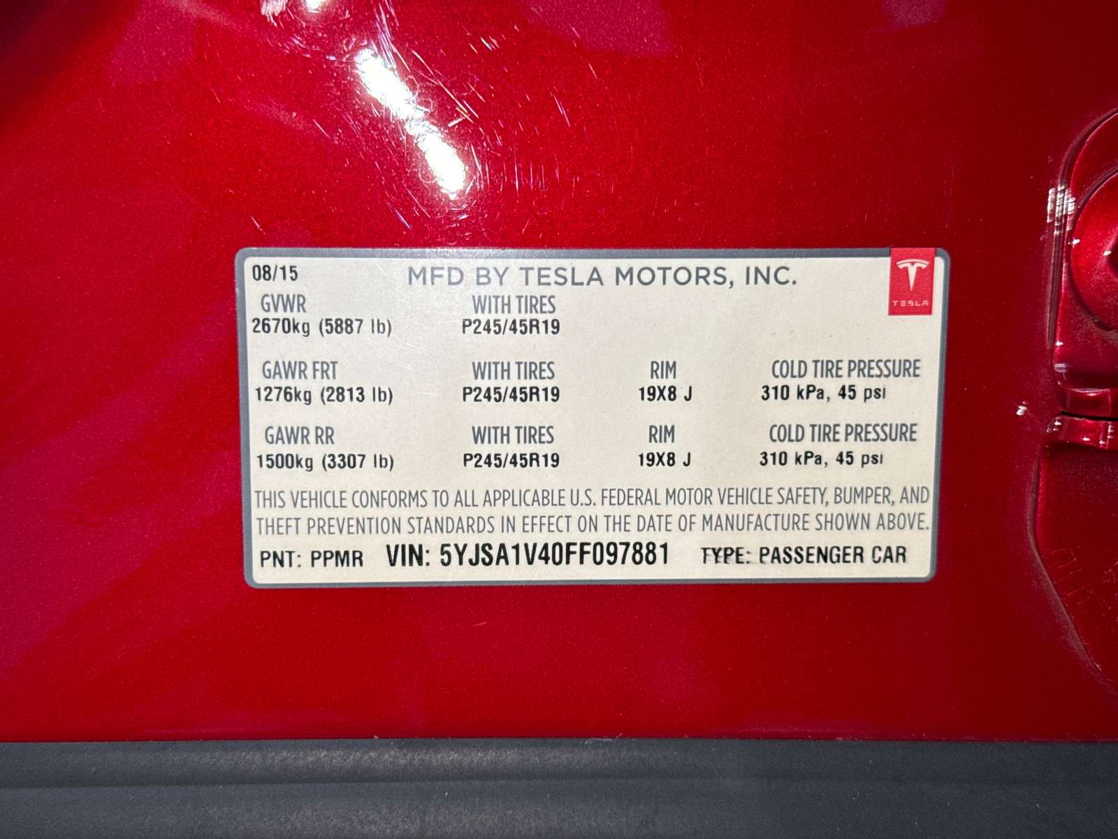 2015 Tesla Model S  50