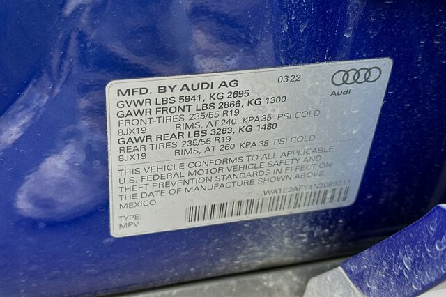 2022 Audi Q5 e 55 Premium Plus 4D Sport Utility 40