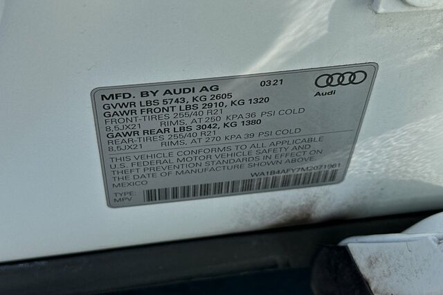 2021 Audi SQ5 Premium Plus 4D Sport Utility 40