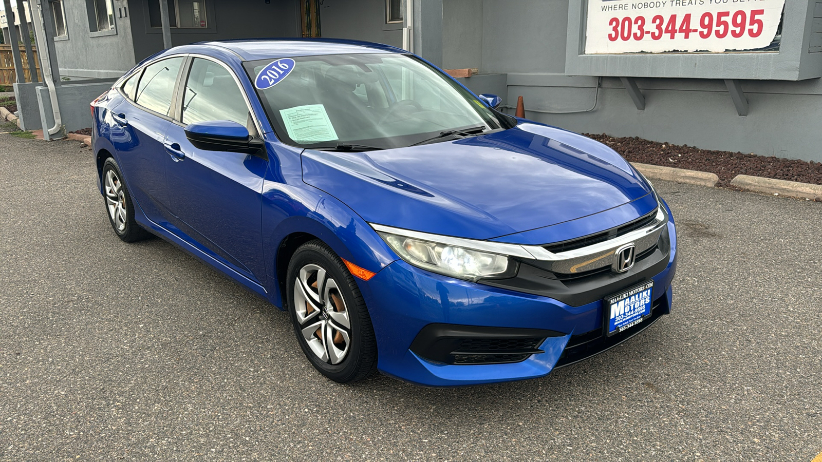 2016 Honda Civic LX Sedan With Bluetooth, Clean CARFAX, 158HP Engin 1