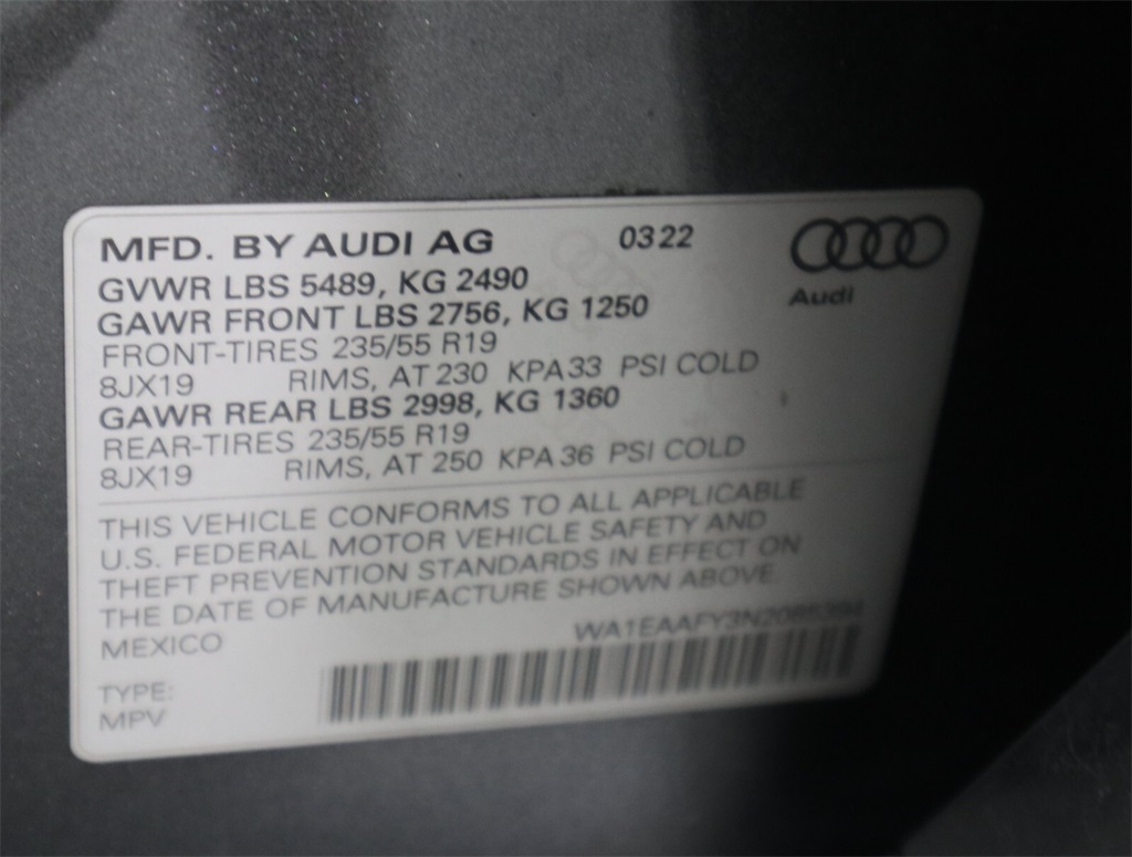 2022 Audi Q5 45 S line Premium Plus 27