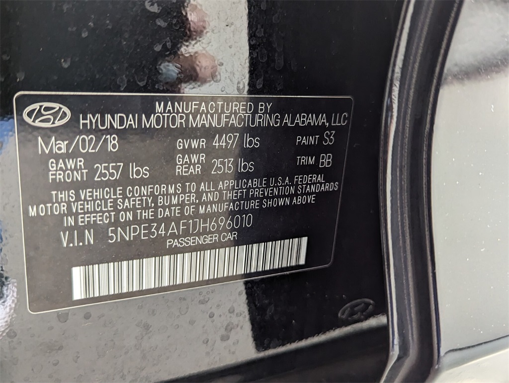 2018 Hyundai Sonata Limited 29