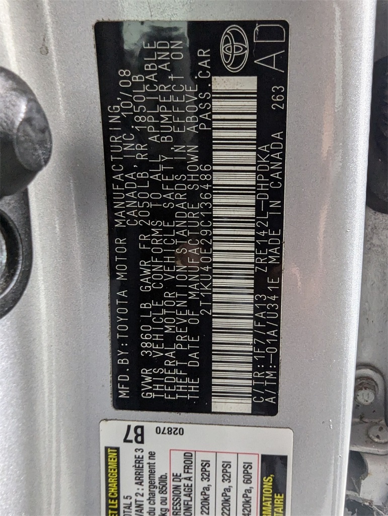 2009 Toyota Matrix Base 25