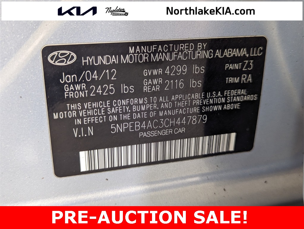 2012 Hyundai Sonata GLS 26