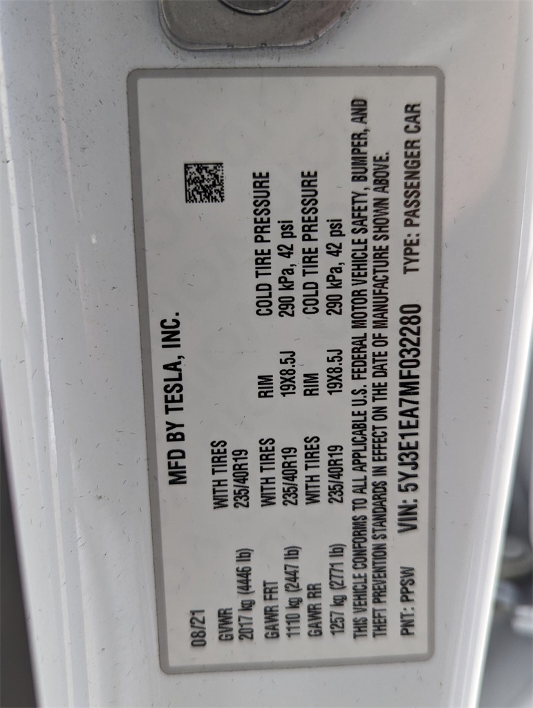 2021 Tesla Model 3 Standard Range Plus 19