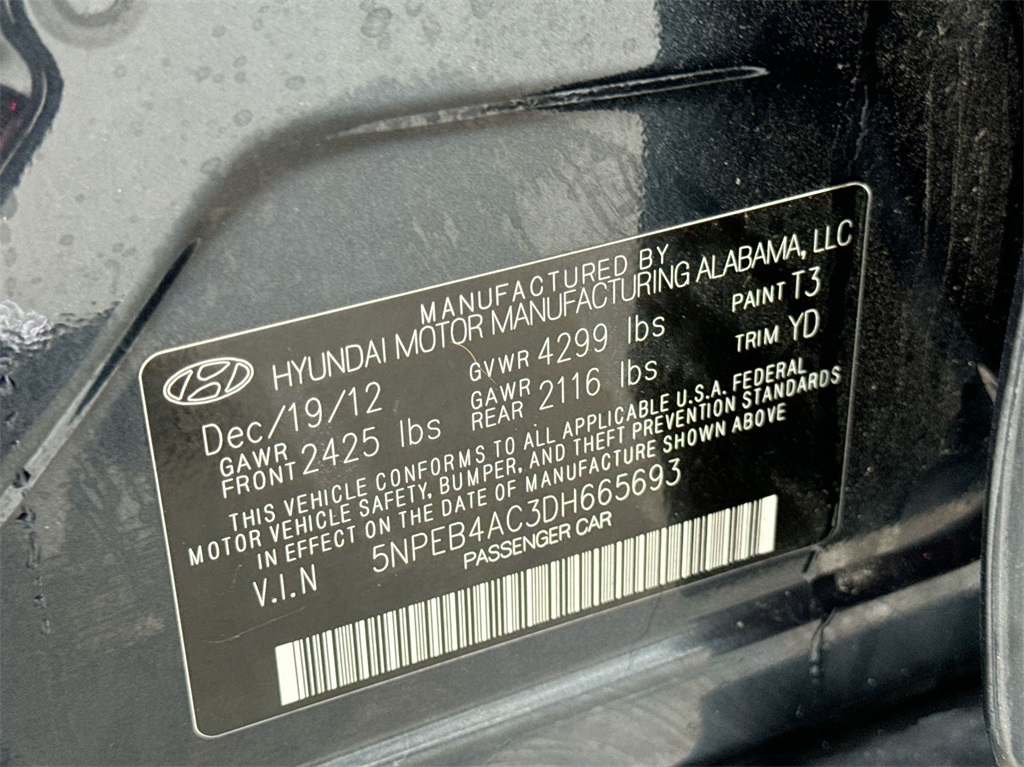 2013 Hyundai Sonata GLS 34