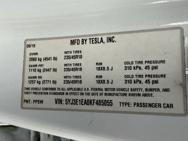 2019 Tesla Model 3 Mid Range 19