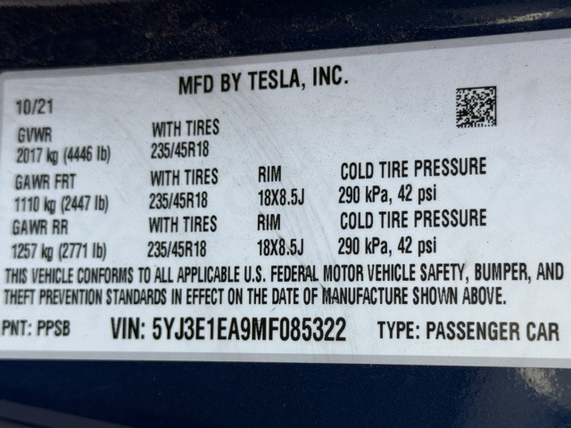 2021 Tesla Model 3 Standard Range Plus 16