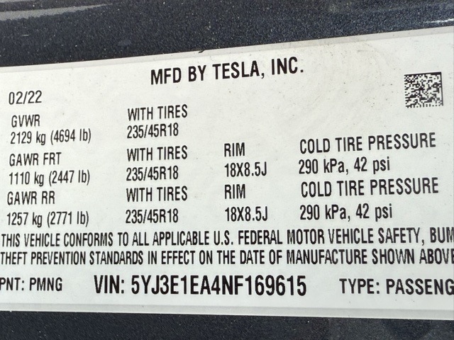 2022 Tesla Model 3 Base 20