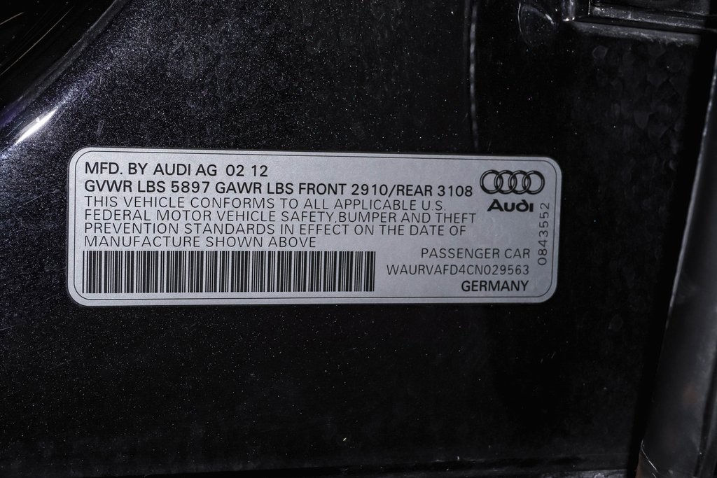 2012 Audi A8 L 4.2 30