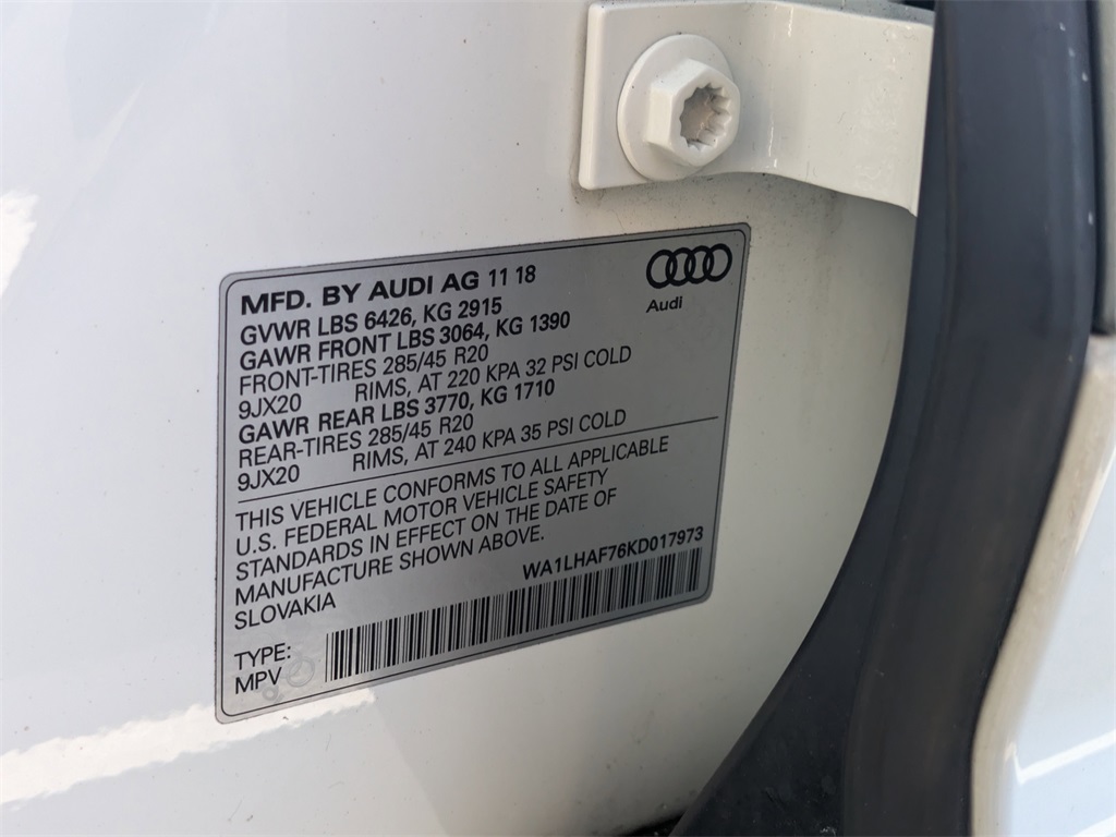 2019 Audi Q7 45 Premium Plus 30