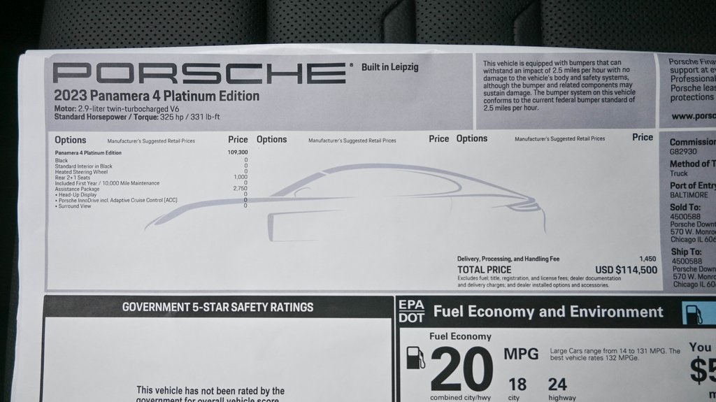 2023 Porsche Panamera 4 Platinum Edition 26