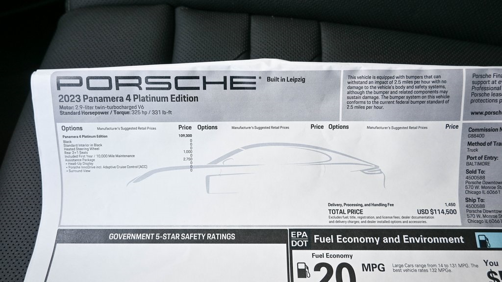 2023 Porsche Panamera 4 Platinum Edition 25