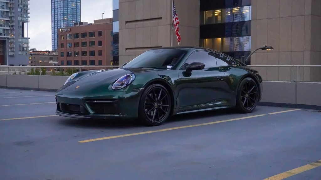 2020 Porsche 911 Carrera 4S Green Vinyl Wrap 1