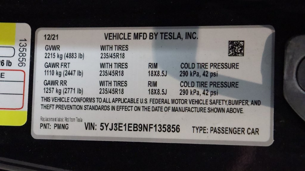 2022 Tesla Model 3 Long Range 24