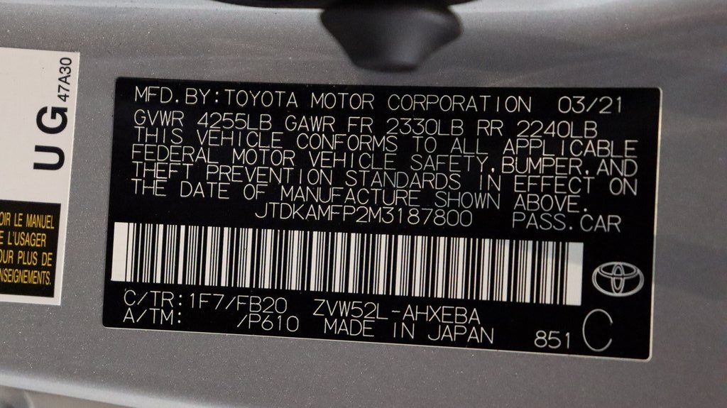 2021 Toyota Prius Prime LE 26