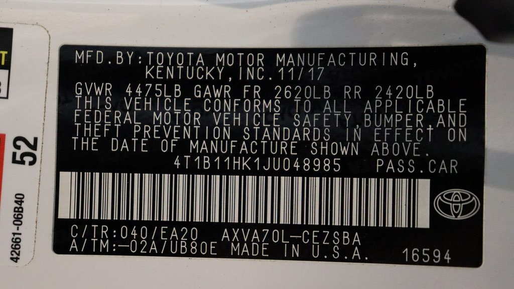 2018 Toyota Camry SE 27