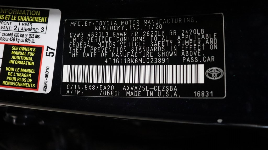 2021 Toyota Camry SE 25