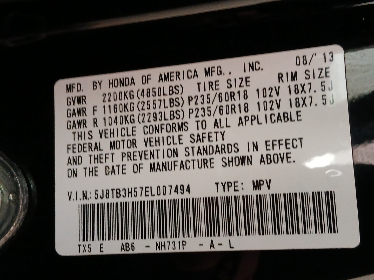 2014 Acura RDX Tech Pkg 18