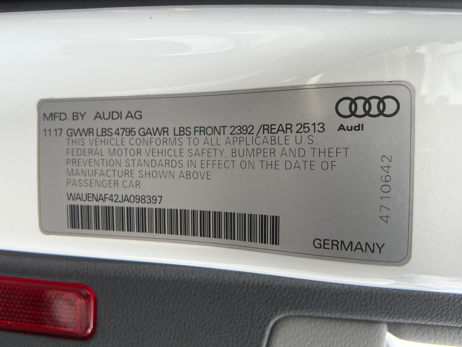 2018 Audi A4 2.0T 35