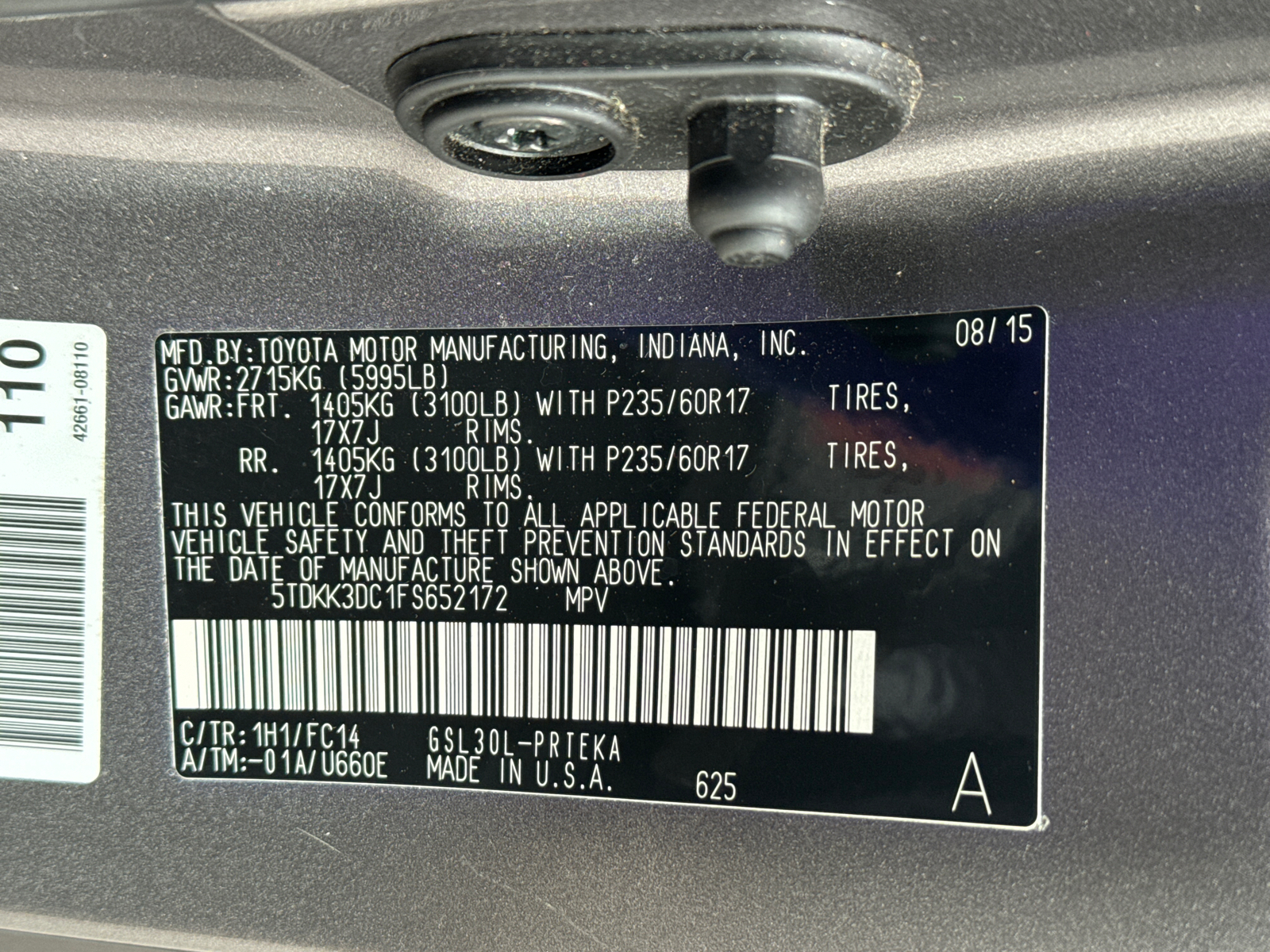 2015 Toyota Sienna LE 33